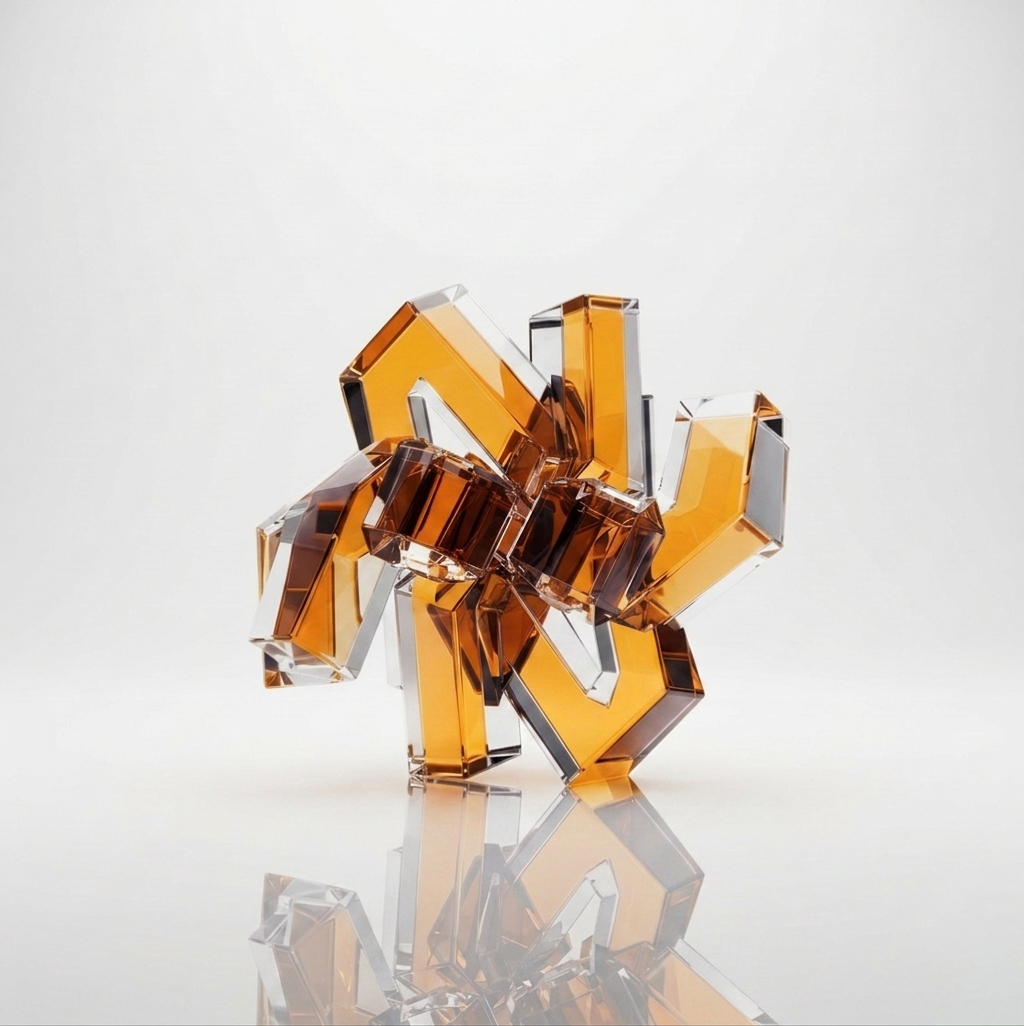 Escultura abstracta representando sinergia del equipo